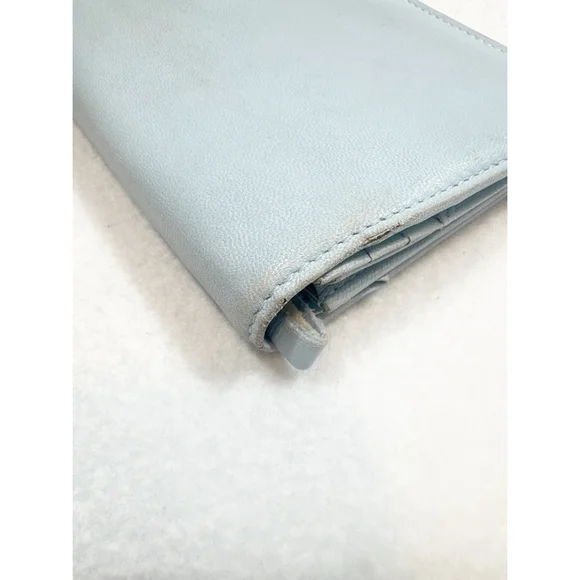 Burberry Baby Blue Leather Wallet with Nova Check Interior - Picture 9 of 9